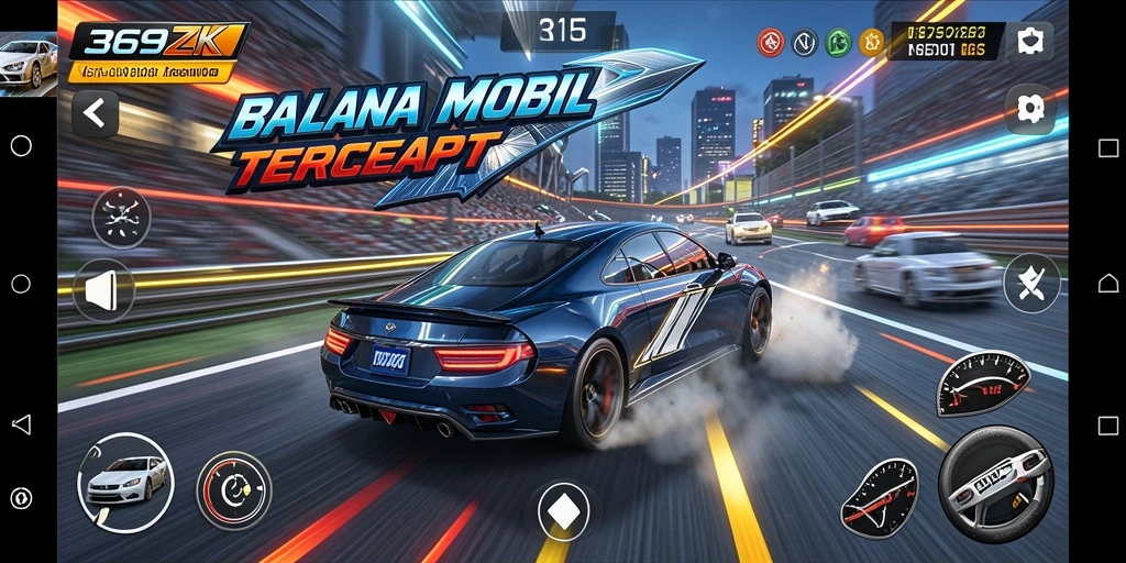 Screenshot gameplay balapan mobil di 369ZK