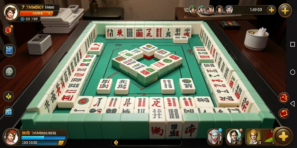 Tampilan gameplay Mahjong yang seru di aplikasi 7MMBET.