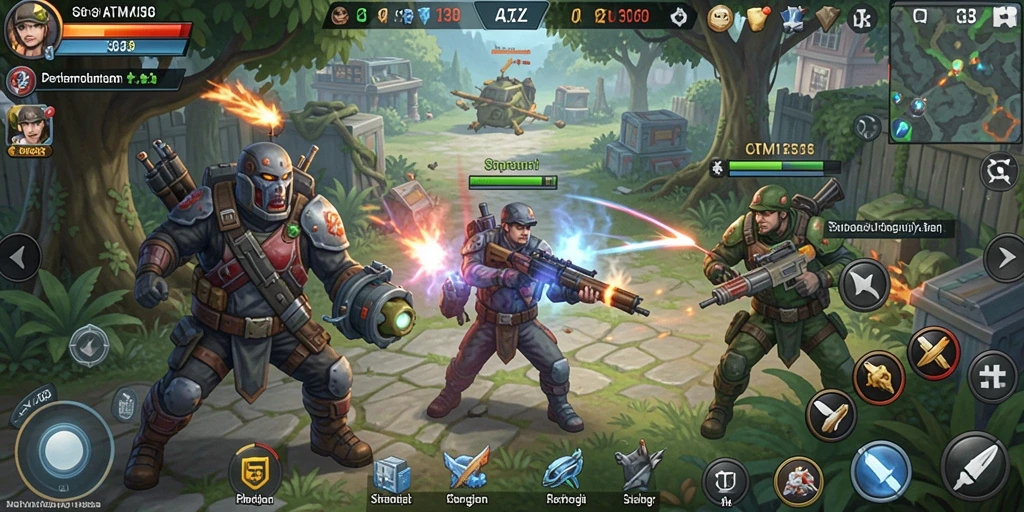 Tampilan gameplay menarik dari <strong>ATM138</strong> yang menunjukkan strategi pertempuran yang dinamis.