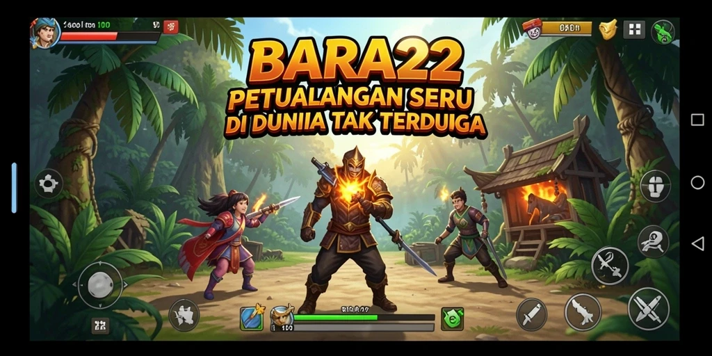 Tampilan gameplay menakjubkan dalam petualangan BARA22.