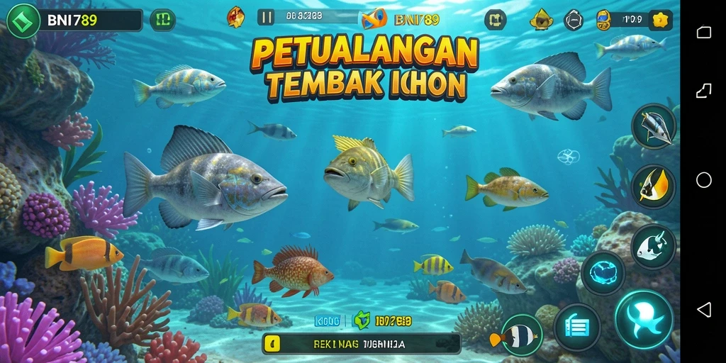 Tampak seru gameplay Tembak Ikan di BNI789.