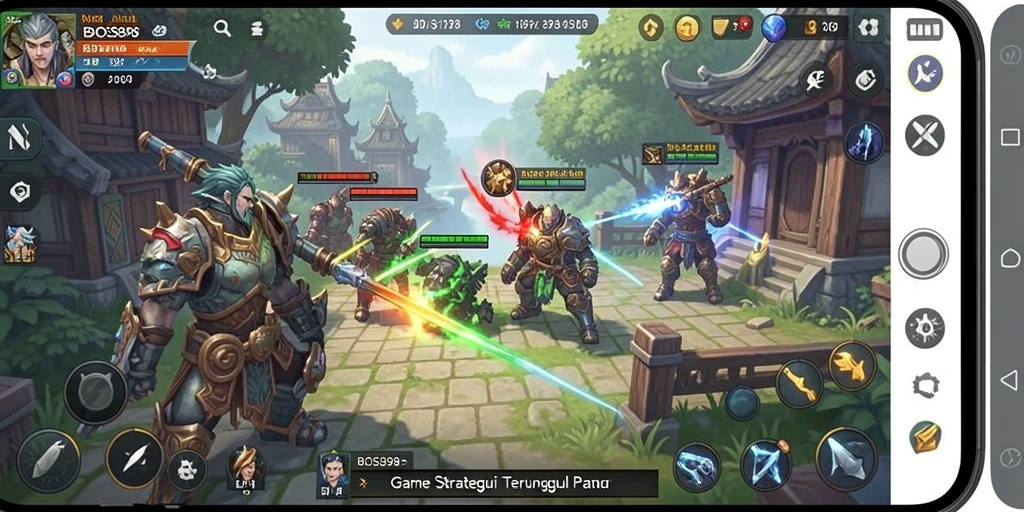 Tampilan aksi seru dalam gameplay game SLG BOS898.