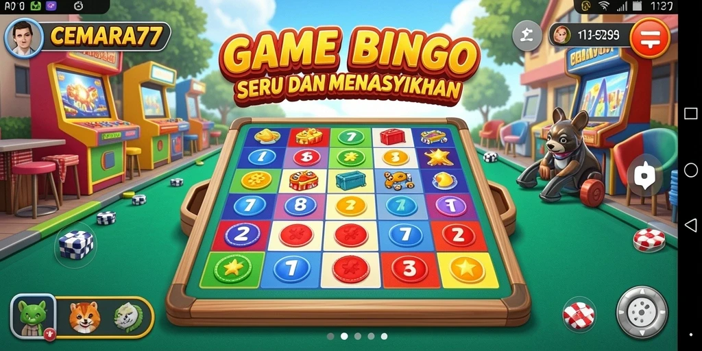Screenshot CEMARA77 menampilkan gameplay Bingo yang menyenangkan.