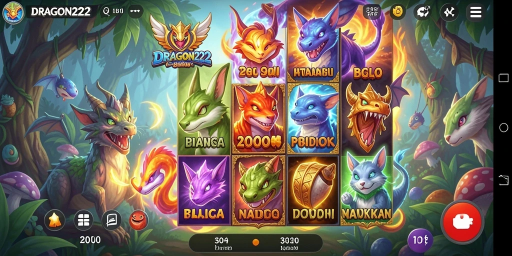 Tampilan gameplay Slot yang menarik dan penuh warna dari DRAGON222.