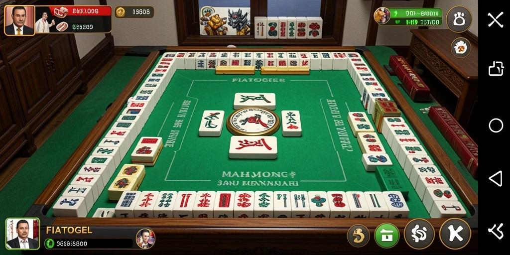 Tampak layar permainan FIATOGEL dengan gameplay Mahjong yang mengasyikkan.