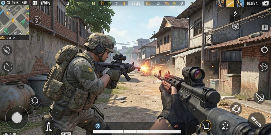 GOWIN menampilkan gameplay tembak-menembak epik dalam perspektif orang ketiga.