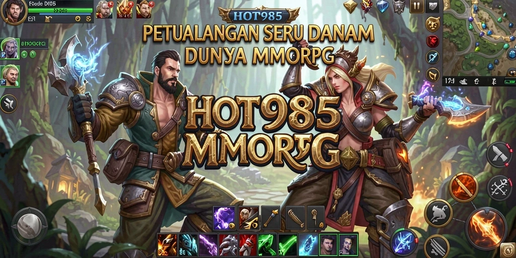 Screenshot HOT985 menampilkan aksi seru dalam pertarungan MMORPG.