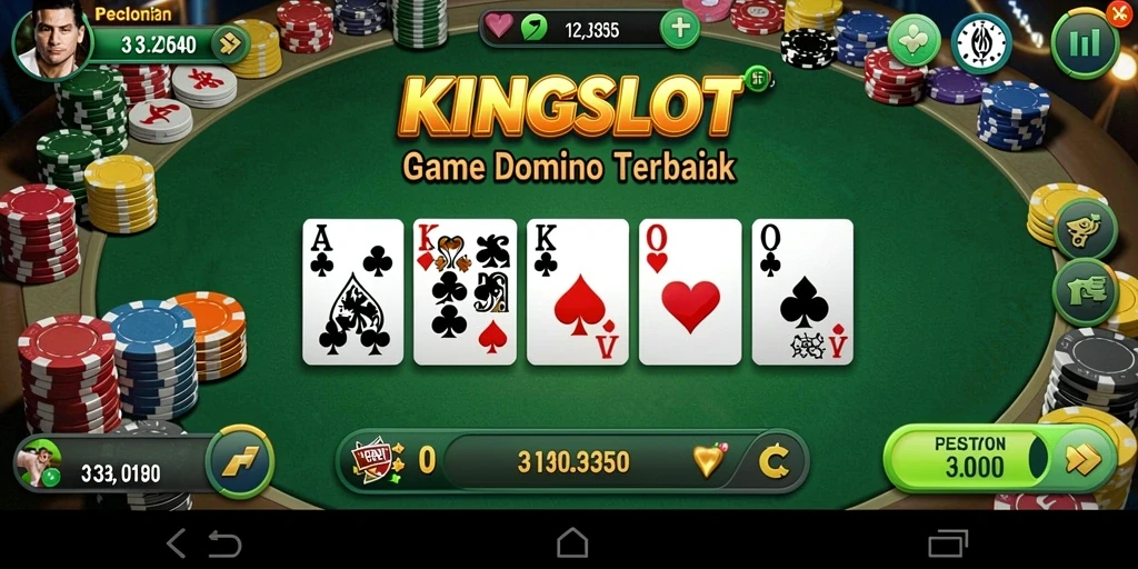 Gameplay seru KINGSLOT dalam permainan Domino yang menantang.