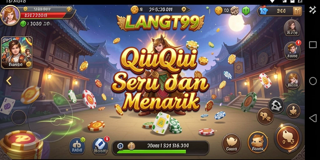 Tampilan screenshot LANGIT99 yang menampilkan permainan QiuQiu yang seru.