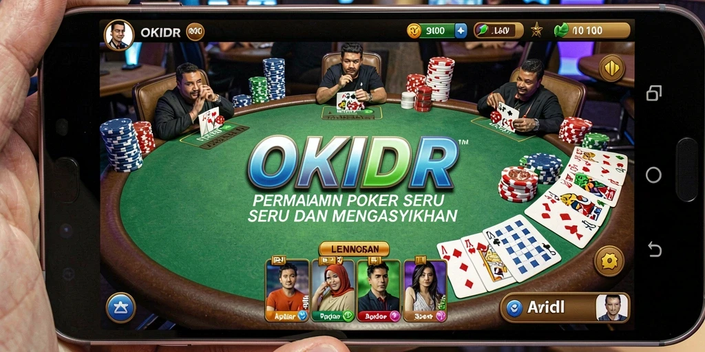 Gameplay seru OKIDR menampilkan aksi poker yang mendebarkan.