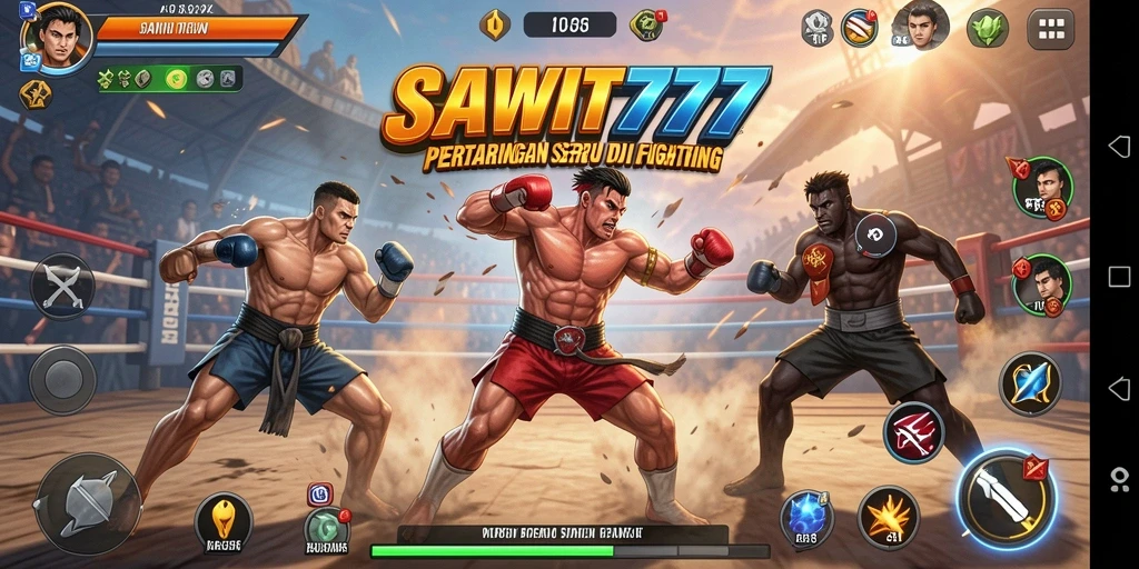 Screenshot gameplay SAWIT777 yang menampilkan aksi pertarungan yang mendebarkan.