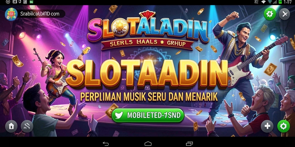 Tangkapan layar SLOTALADIN menampilkan gameplay musik yang seru.
