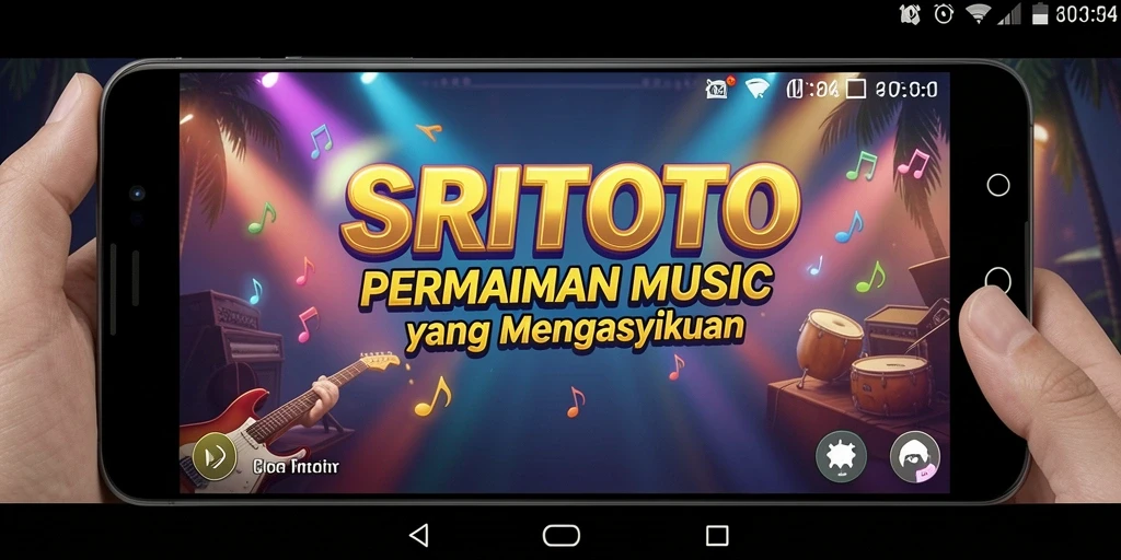 Tampilan gameplay SRITOTO dengan interaksi menyanyi yang seru.