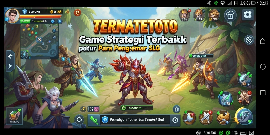 Screenshot menunjukkan aksi strategi intens dalam TERNATETOTO.