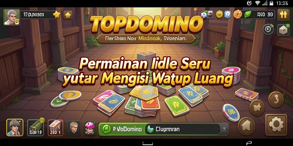 Tampilan screenshot utama game TOPDOMINO yang menunjukkan gameplay yang menarik.