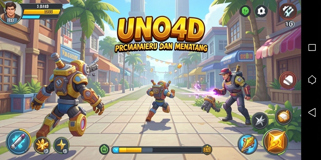 Tampilan gameplay seru dan penuh warna dari UNO4D.