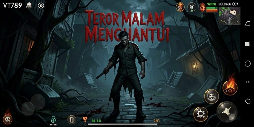 Tampilan gameplay menegangkan dari VT789 di dunia horror.